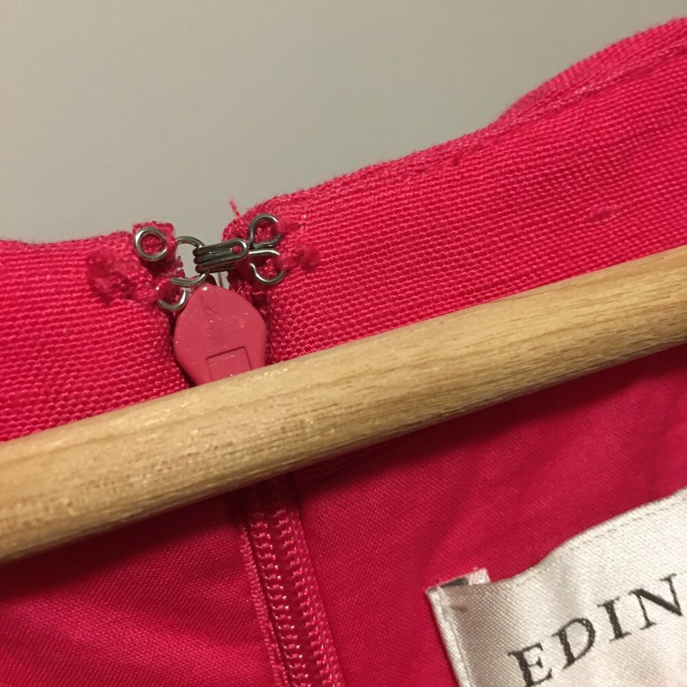 Edina Ronay Miami Pink Linen Blend Seashell A-Line Dress S - Picture 11 of 16